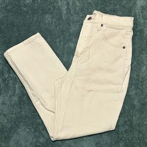 Abercrombie & Fitch The Ankle Straight Ultra High Rise Cream Jeans 27/4s